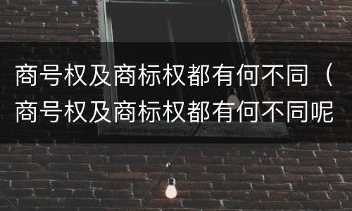 商号权及商标权都有何不同（商号权及商标权都有何不同呢）