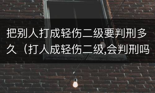 把别人打成轻伤二级要判刑多久（打人成轻伤二级,会判刑吗）
