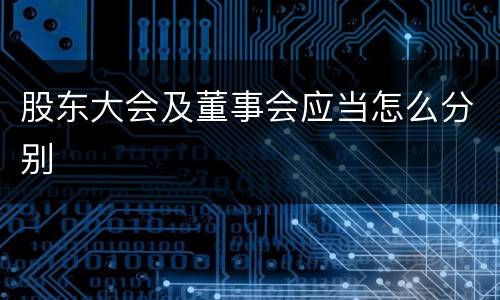 股东大会及董事会应当怎么分别