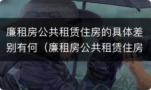 廉租房公共租赁住房的具体差别有何（廉租房公共租赁住房的具体差别有何意义）