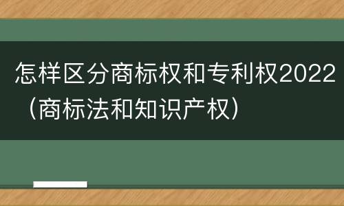 怎样区分商标权和专利权2022（商标法和知识产权）
