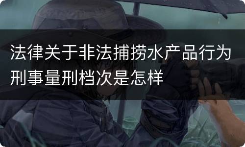 法律关于非法捕捞水产品行为刑事量刑档次是怎样