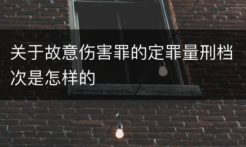 关于故意伤害罪的定罪量刑档次是怎样的
