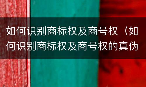 如何识别商标权及商号权（如何识别商标权及商号权的真伪）