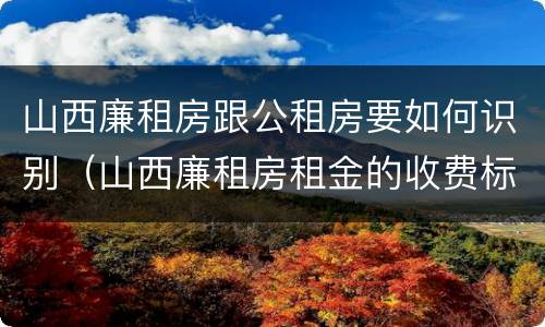 山西廉租房跟公租房要如何识别（山西廉租房租金的收费标准）