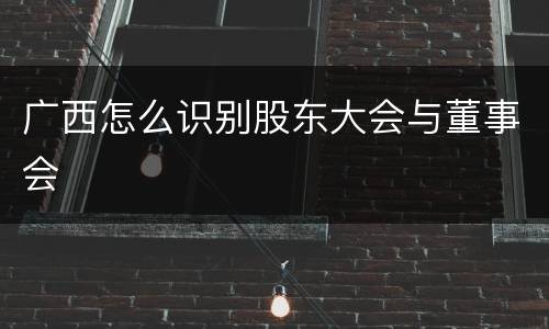 广西怎么识别股东大会与董事会