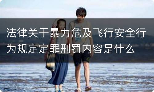 法律关于暴力危及飞行安全行为规定定罪刑罚内容是什么