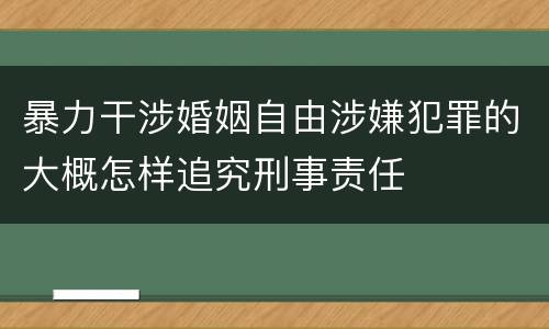 暴力干涉婚姻自由涉嫌犯罪的大概怎样追究刑事责任