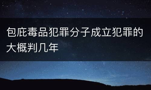 包庇毒品犯罪分子成立犯罪的大概判几年
