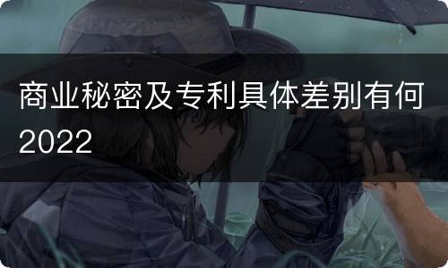 商业秘密及专利具体差别有何2022