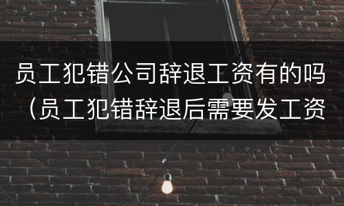 员工犯错公司辞退工资有的吗（员工犯错辞退后需要发工资吗）