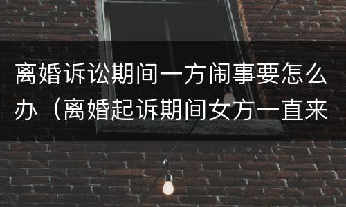 离婚诉讼期间一方闹事要怎么办（离婚起诉期间女方一直来闹）