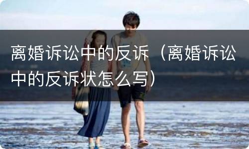 离婚诉讼中的反诉（离婚诉讼中的反诉状怎么写）