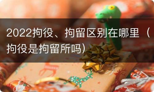 2022拘役、拘留区别在哪里（拘役是拘留所吗）