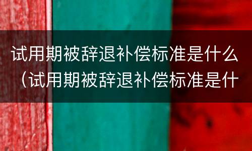 试用期被辞退补偿标准是什么（试用期被辞退补偿标准是什么样的）