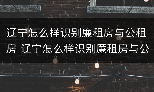 辽宁怎么样识别廉租房与公租房 辽宁怎么样识别廉租房与公租房的区别