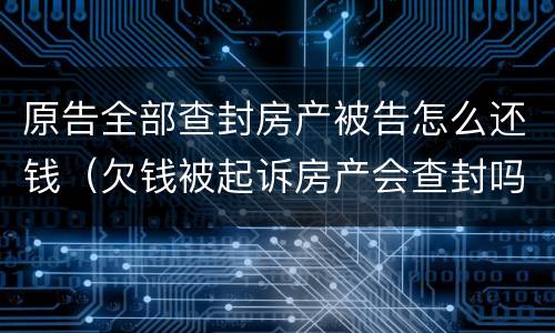 原告全部查封房产被告怎么还钱（欠钱被起诉房产会查封吗）