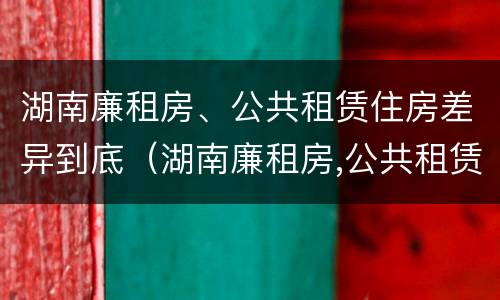 湖南廉租房、公共租赁住房差异到底（湖南廉租房,公共租赁住房差异到底多少）