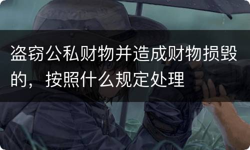 盗窃公私财物并造成财物损毁的，按照什么规定处理