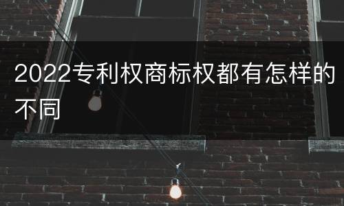 2022专利权商标权都有怎样的不同