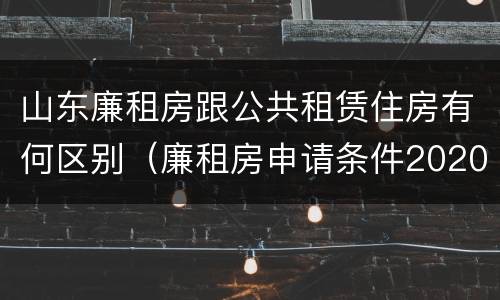 山东廉租房跟公共租赁住房有何区别（廉租房申请条件2020山东）
