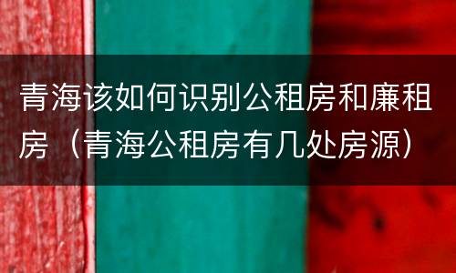 青海该如何识别公租房和廉租房（青海公租房有几处房源）