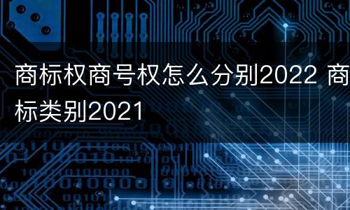 商标权商号权怎么分别2022 商标类别2021