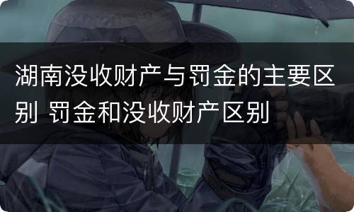 湖南没收财产与罚金的主要区别 罚金和没收财产区别