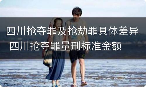 四川抢夺罪及抢劫罪具体差异 四川抢夺罪量刑标准金额