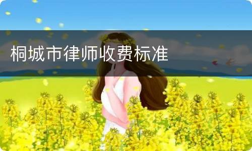 桐城市律师收费标准