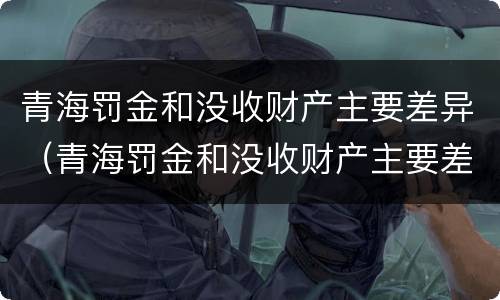 青海罚金和没收财产主要差异（青海罚金和没收财产主要差异在哪）