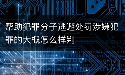 帮助犯罪分子逃避处罚涉嫌犯罪的大概怎么样判