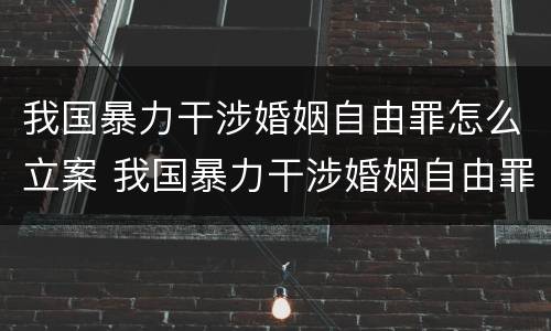 我国暴力干涉婚姻自由罪怎么立案 我国暴力干涉婚姻自由罪怎么立案的