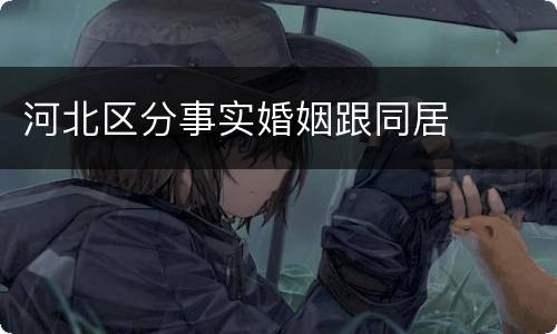 河北区分事实婚姻跟同居