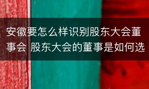 安徽要怎么样识别股东大会董事会 股东大会的董事是如何选举出来的?