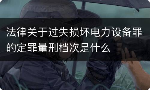 法律关于过失损坏电力设备罪的定罪量刑档次是什么