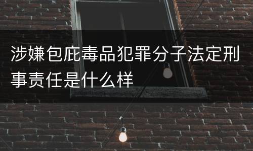 涉嫌包庇毒品犯罪分子法定刑事责任是什么样