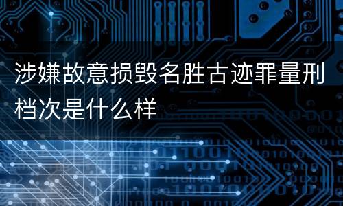 涉嫌故意损毁名胜古迹罪量刑档次是什么样