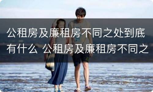 公租房及廉租房不同之处到底有什么 公租房及廉租房不同之处到底有什么影响