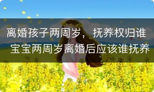 离婚孩子两周岁，抚养权归谁 宝宝两周岁离婚后应该谁抚养