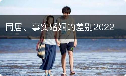 同居、事实婚姻的差别2022