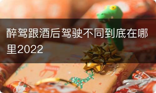 醉驾跟酒后驾驶不同到底在哪里2022