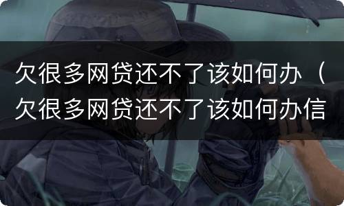 欠很多网贷还不了该如何办（欠很多网贷还不了该如何办信用卡）