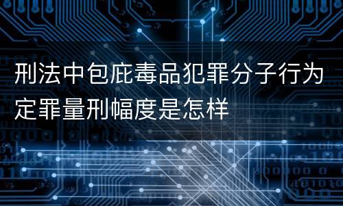 刑法中包庇毒品犯罪分子行为定罪量刑幅度是怎样