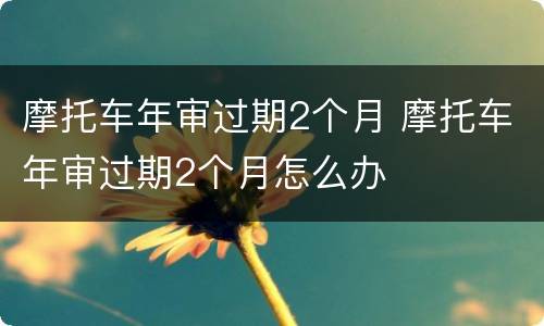 摩托车年审过期2个月 摩托车年审过期2个月怎么办