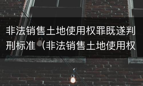 非法销售土地使用权罪既遂判刑标准（非法销售土地使用权罪既遂判刑标准是多少）