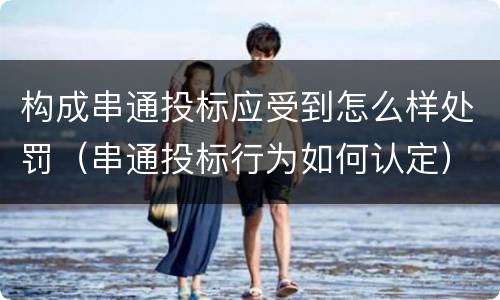 构成串通投标应受到怎么样处罚（串通投标行为如何认定）