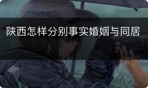陕西怎样分别事实婚姻与同居
