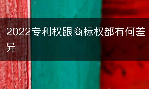 2022专利权跟商标权都有何差异