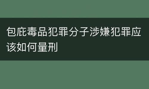 包庇毒品犯罪分子涉嫌犯罪应该如何量刑